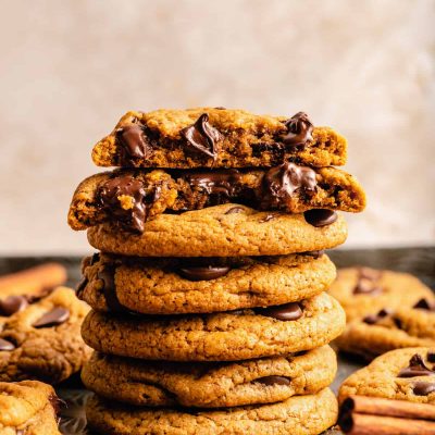 Chewy Pumpkin Chocolate Chip Cookies