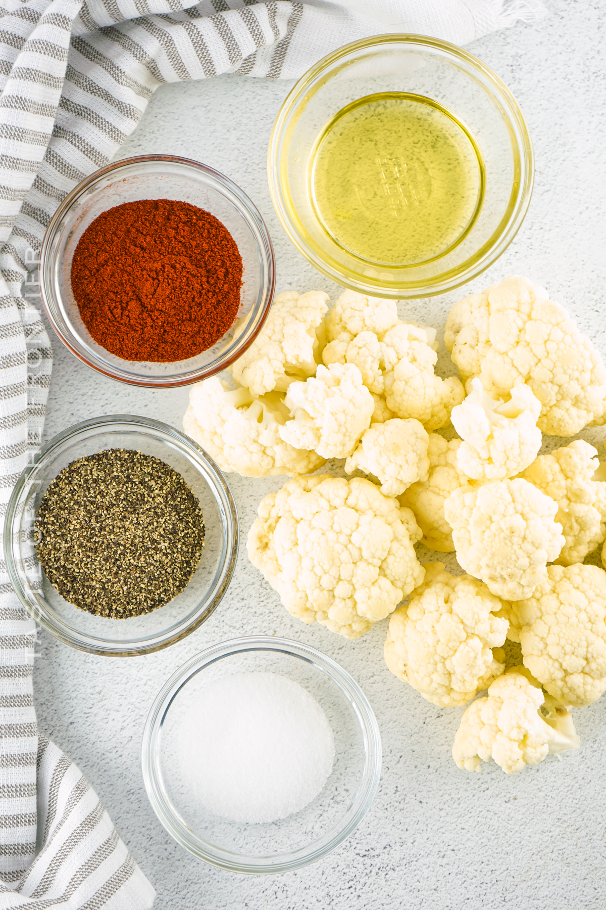 ingredients for Air Fryer Cauliflower