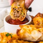 Air Fryer Cheeseburger Egg Rolls