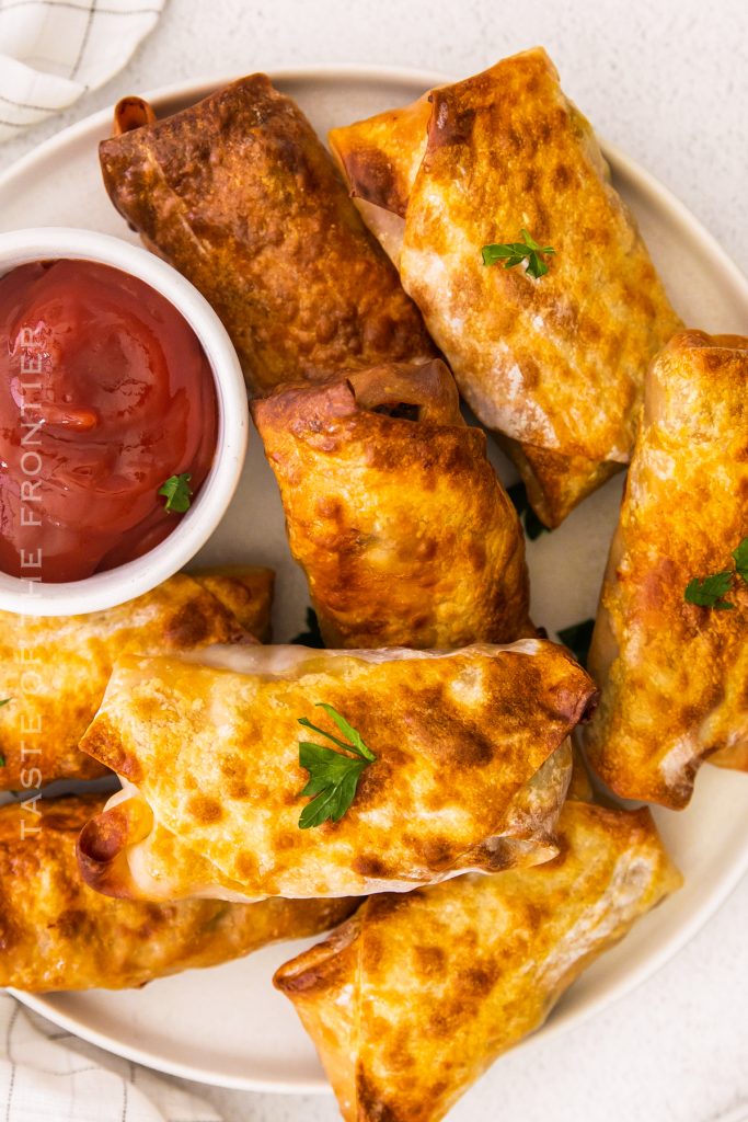 Air Fryer Cheeseburger Egg Rolls Taste of the Frontier