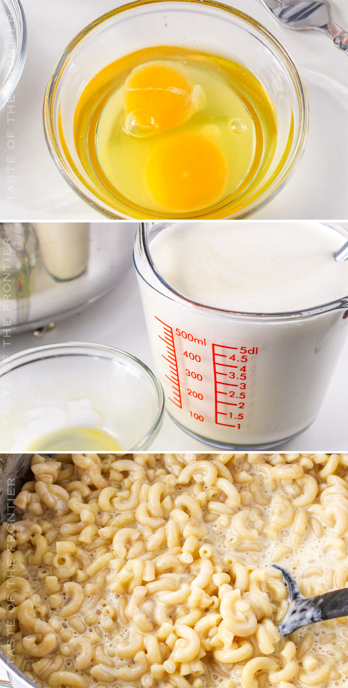 making baked macaroni