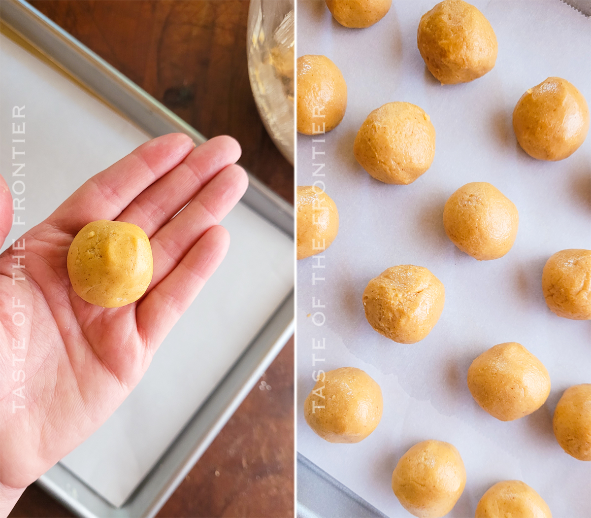 rolling peanut butter balls