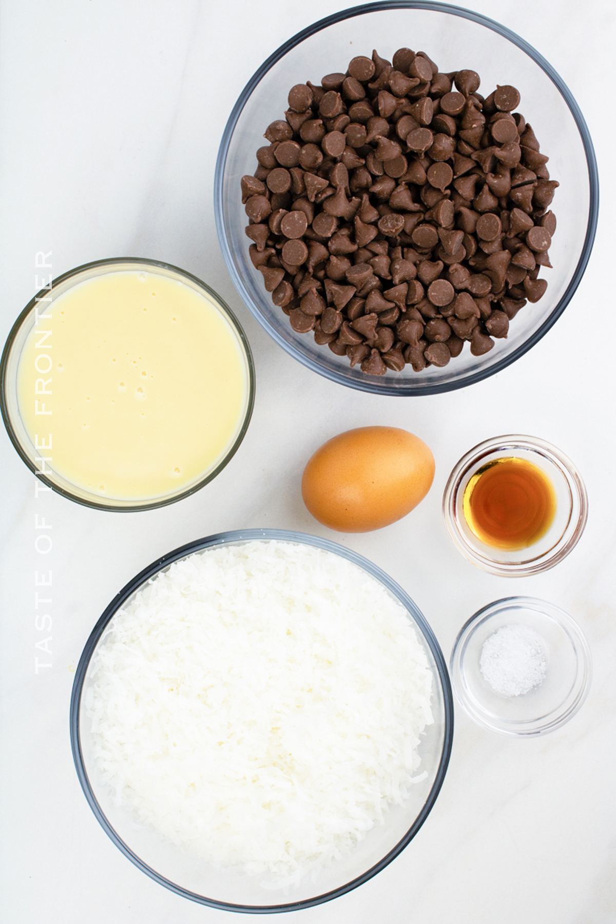 ingredients for Chocolate Coconut Macaroons