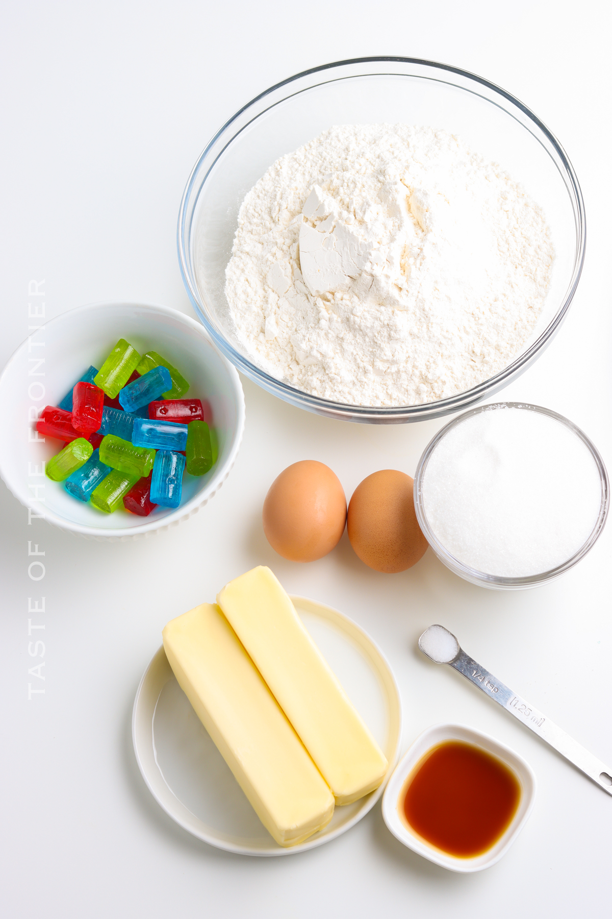 ingredients for Stained Glass Cookies