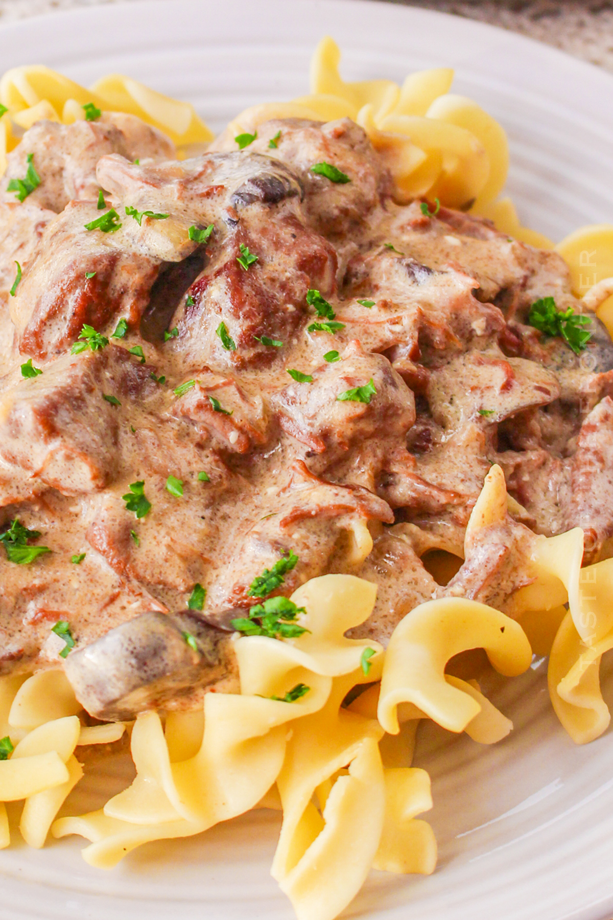 Slow Cooker Beef Stroganoff