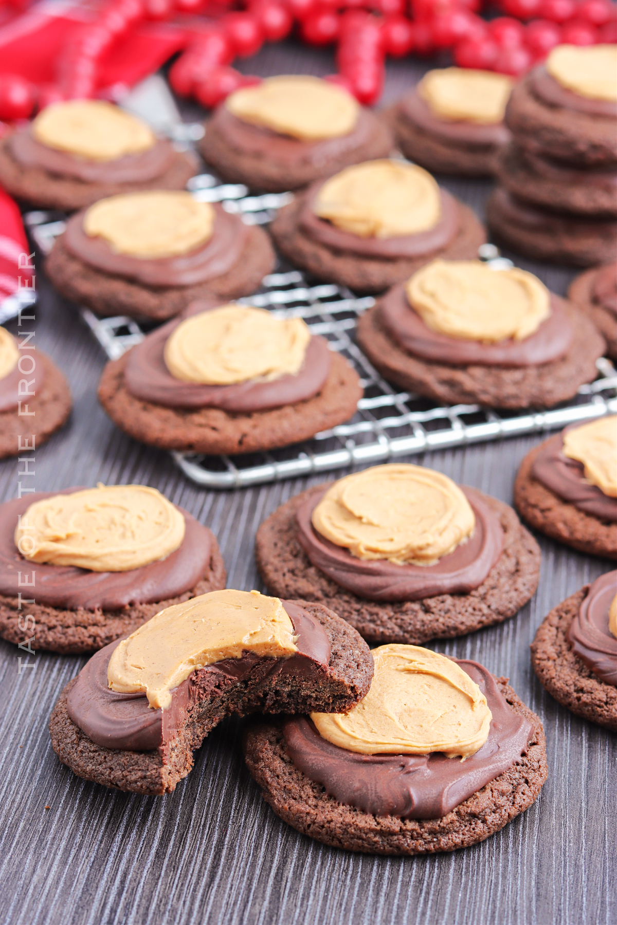 chocolate and peanut butter cookies
