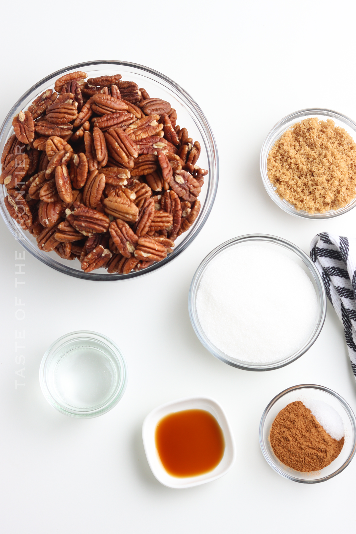 ingredients for Candied Pecans