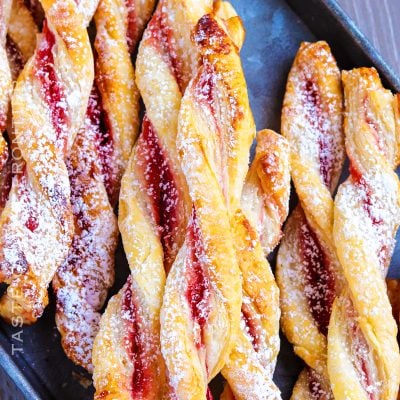 Raspberry Pastry Twists