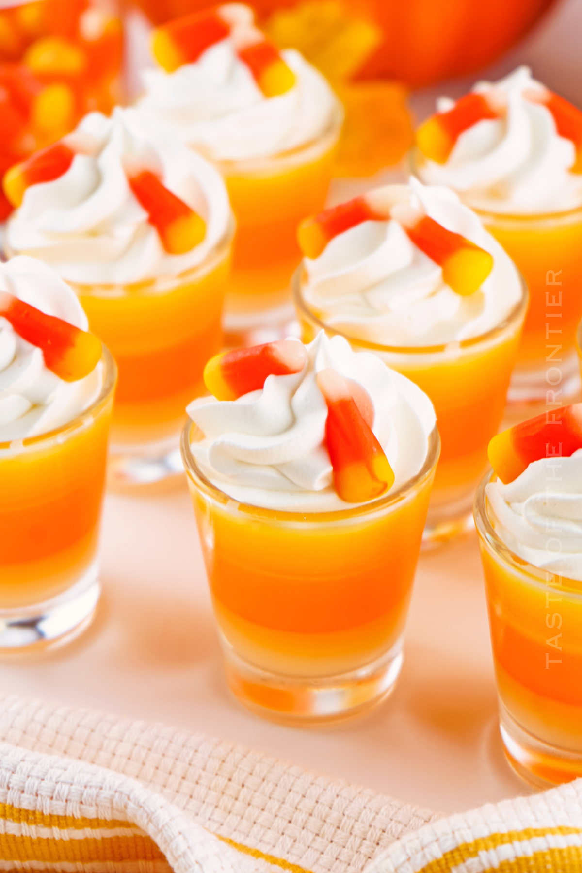 Recipe for Candy Corn Jello Shots