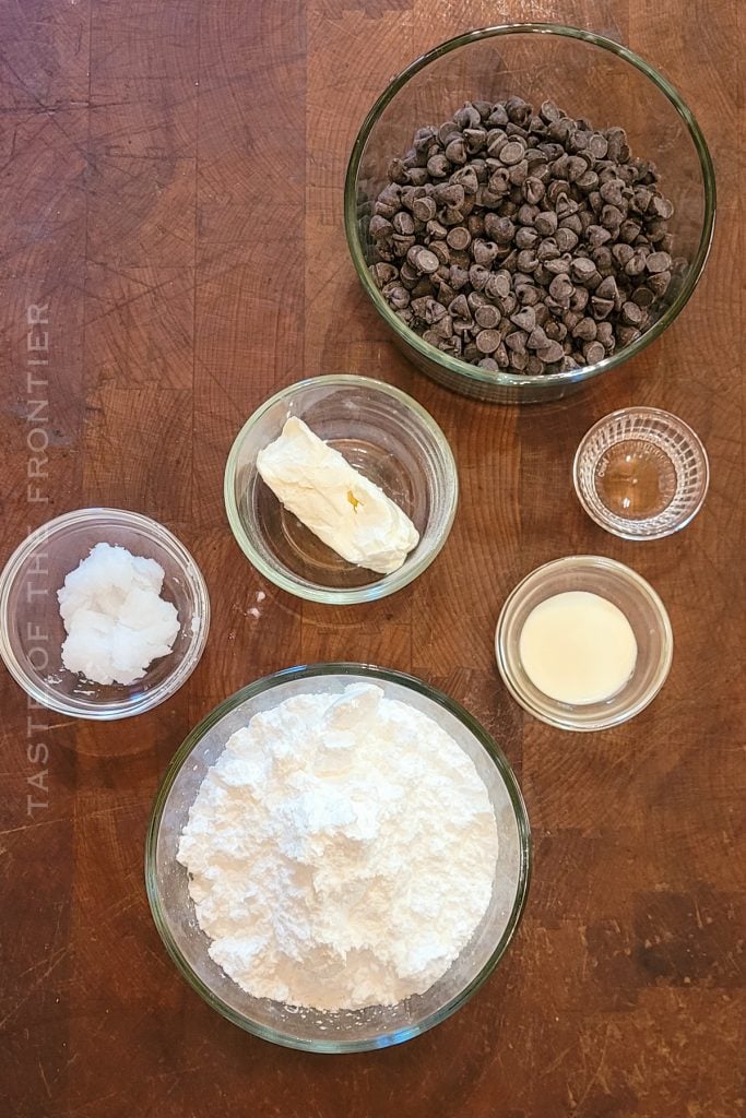 ingredients for Homemade Peppermint Patties