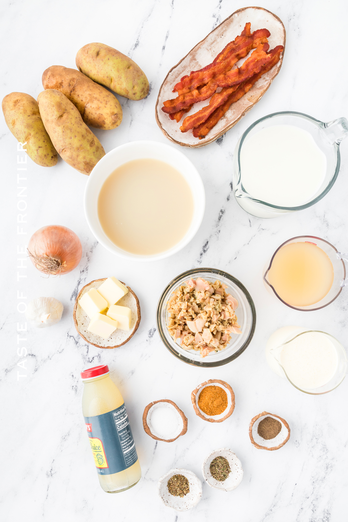 Ingredients for New England Clam Chowder