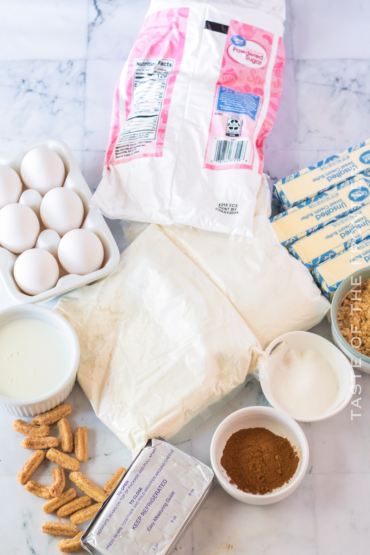 ingredients for Snickerdoodle Cake