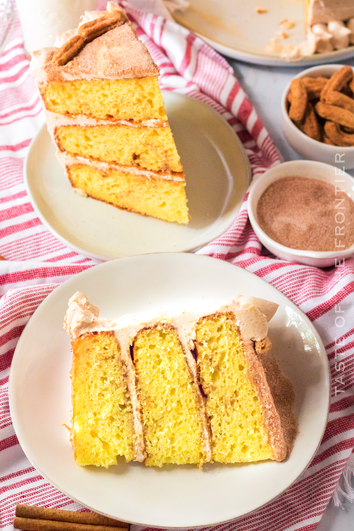 slice of cinnamon cake