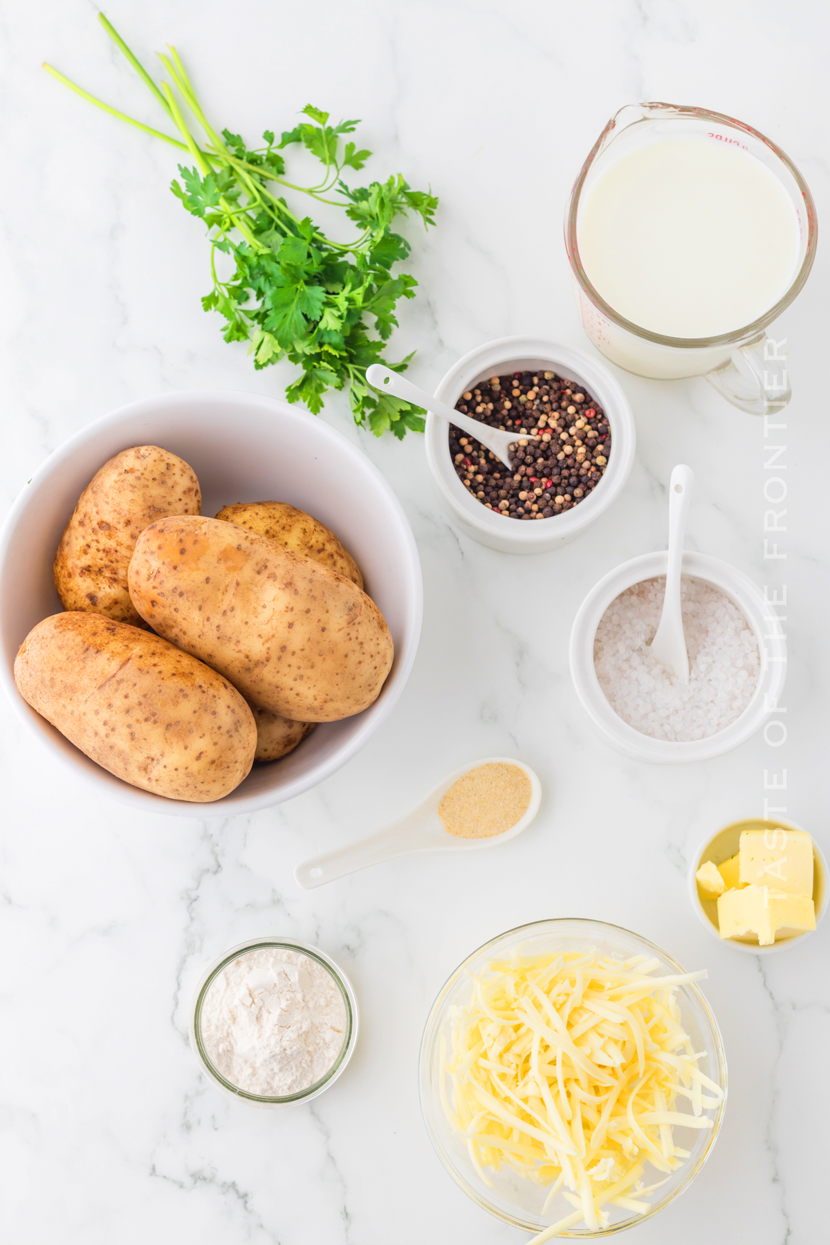 Ingredients for Potatoes Au Gratin