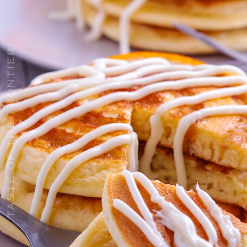 Cinnamon Roll Pancakes Taste of the Frontier