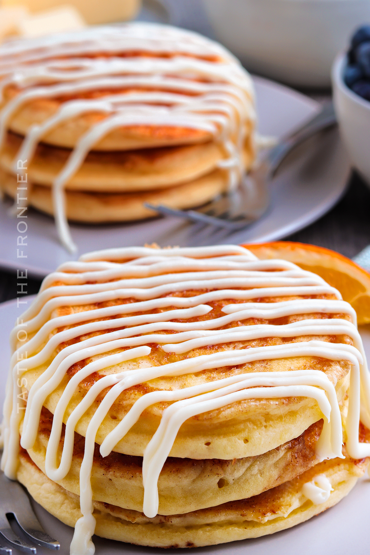 recipe for Cinnamon Roll Pancakes