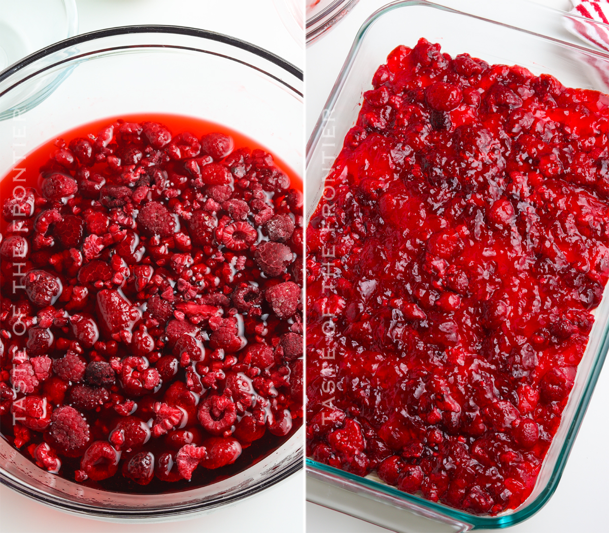 how to make raspberry layer