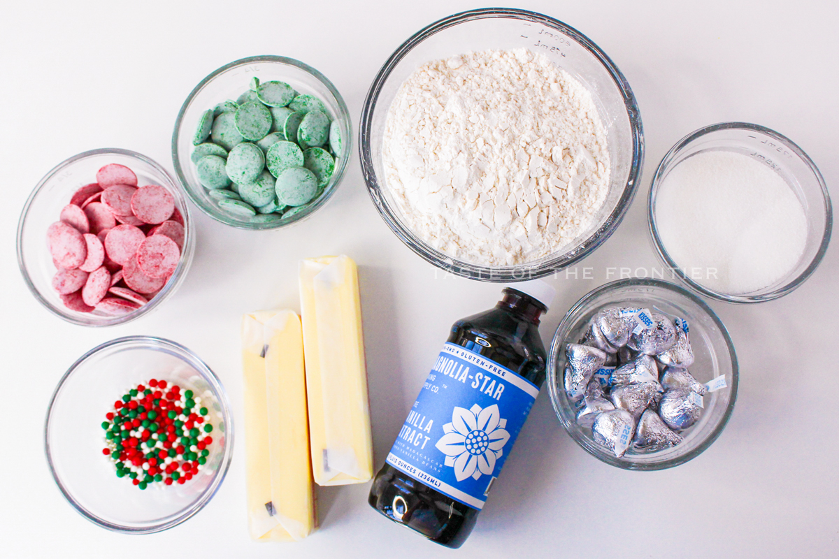 Ingredients for Christmas Shortbread Cookies