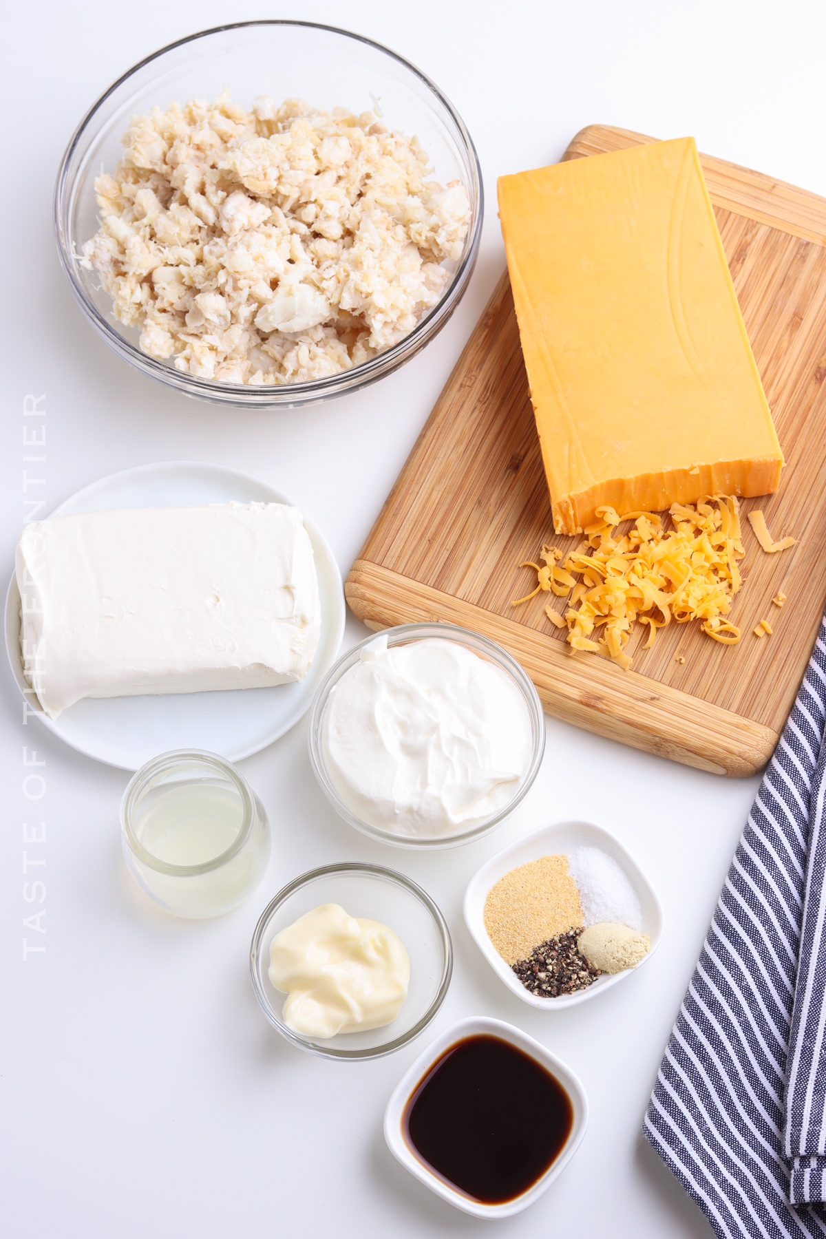 ingredients for Hot Crab Dip