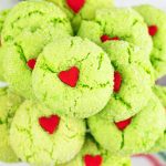 Grinch Crinkle Cookies