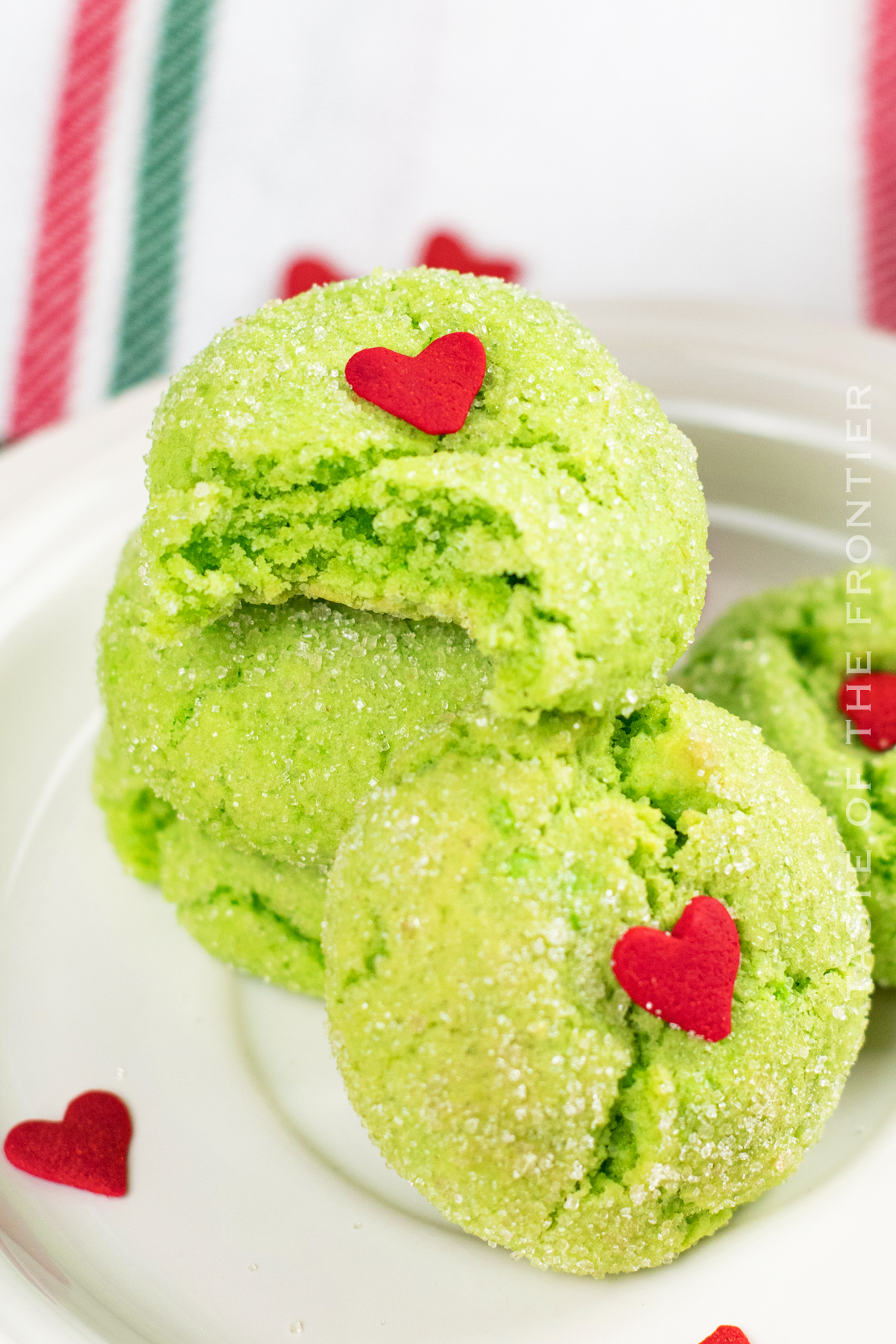 recipe for Grinch Crinkle Cookies