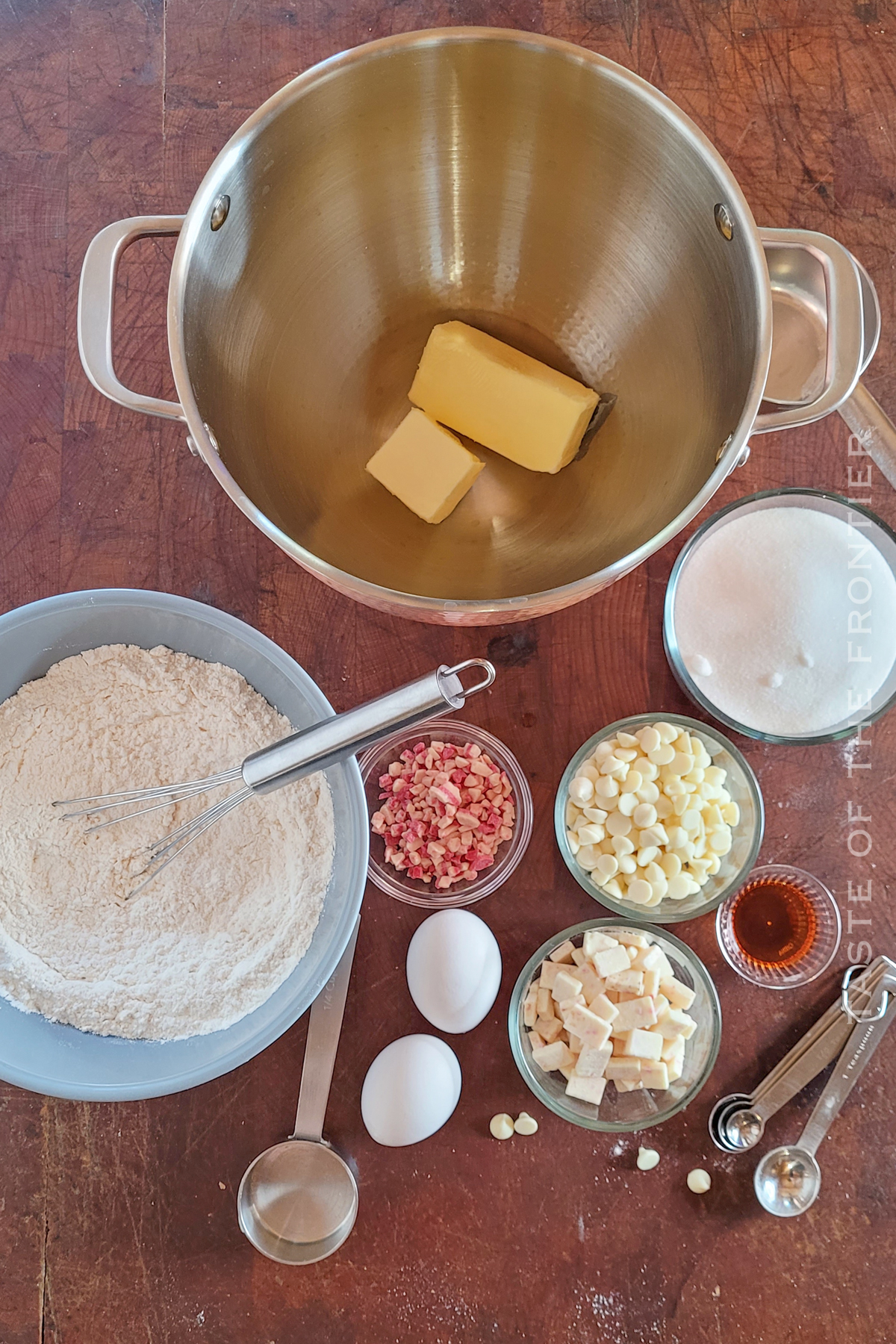 ingredients for Peppermint Cookies