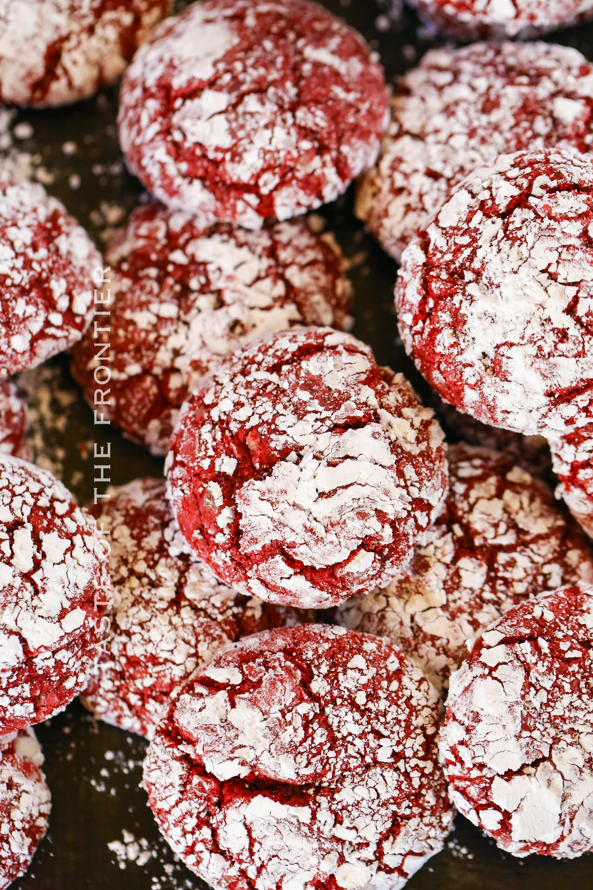 Recipe for Red Velvet Cake Mix Crinkle Cookies