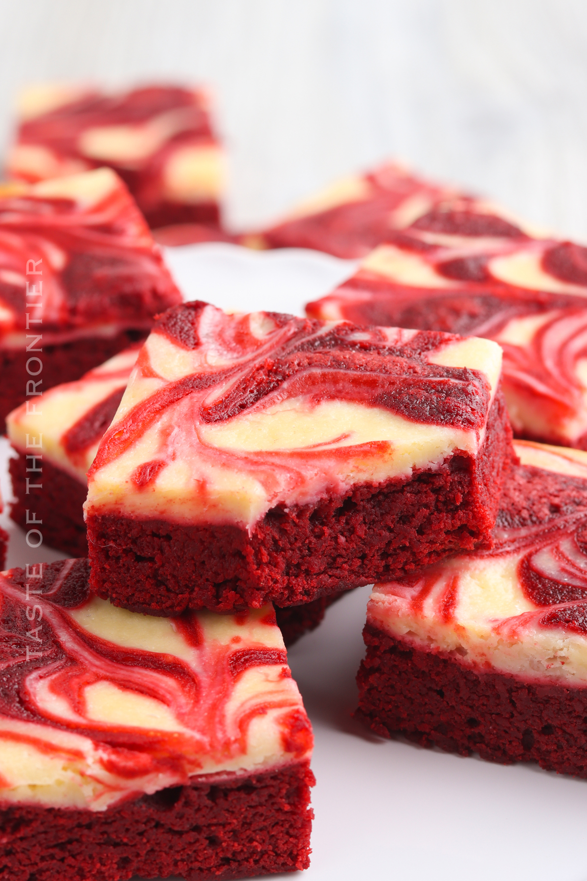 Red Velvet Cream Cheese Brownies - Taste of Frontier