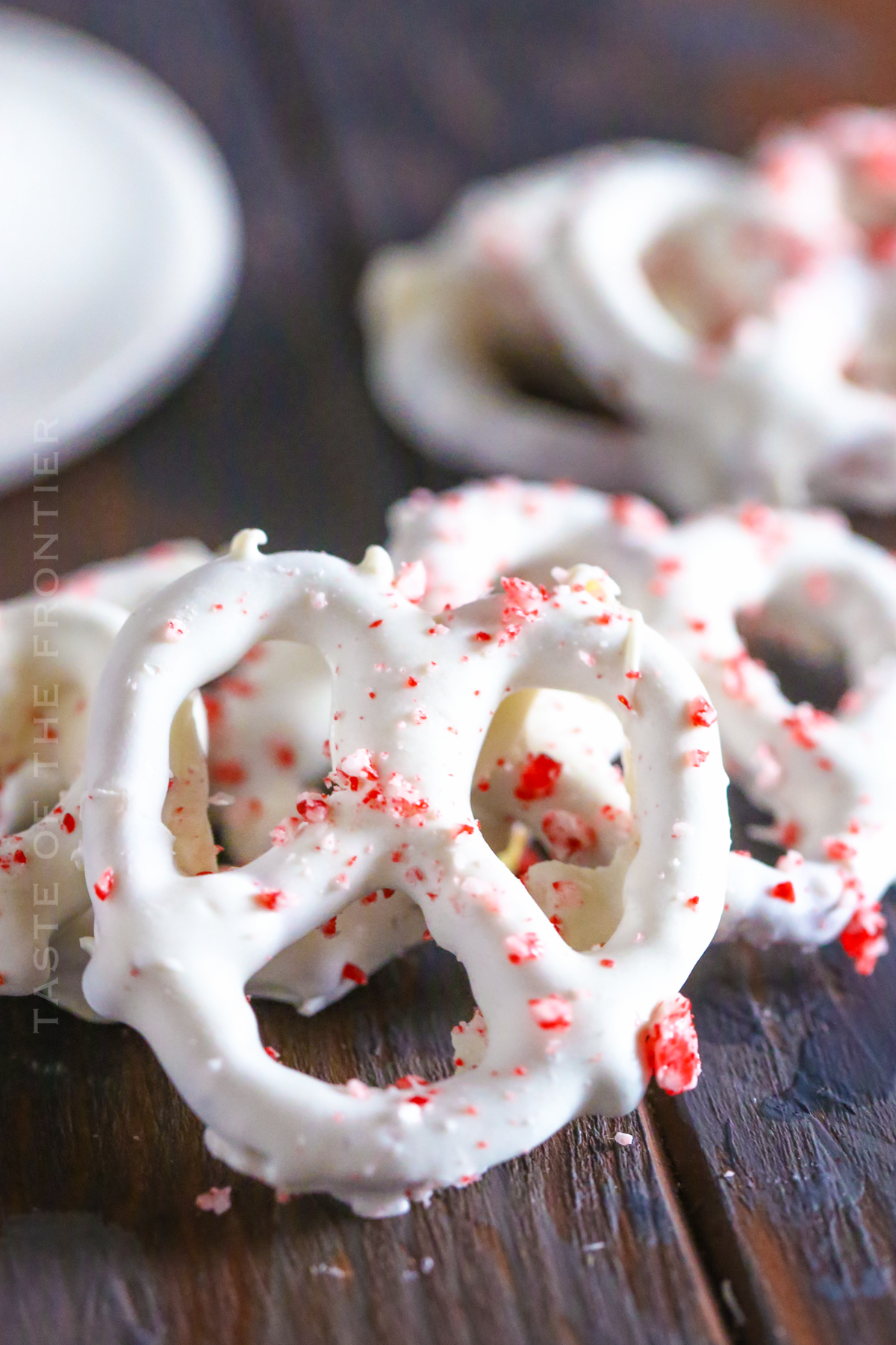 White Chocolate Candy Cane Pretzels