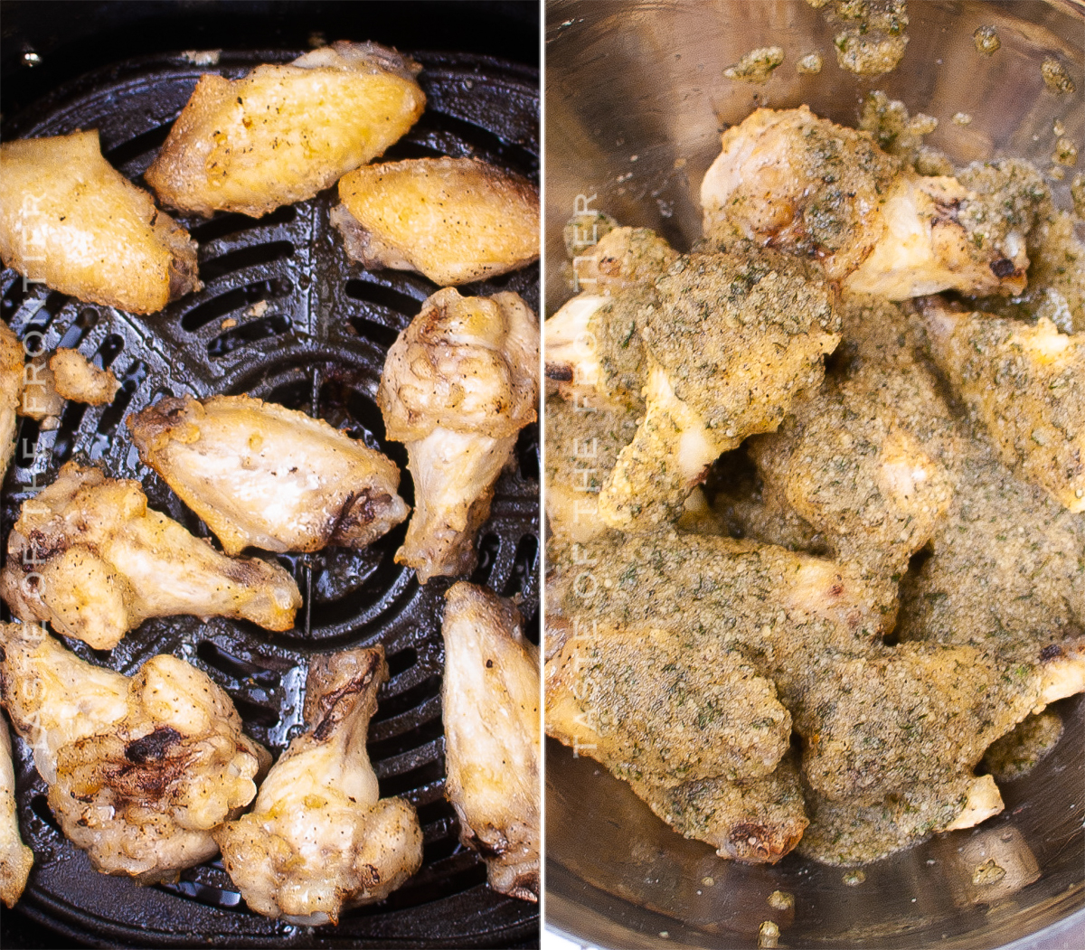 how to make Air Fryer Garlic Parmesan Chicken Wings