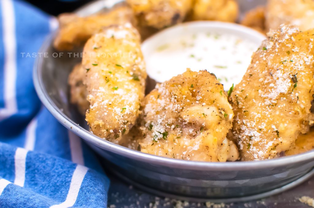Air Fryer Garlic Parmesan Chicken Wings Taste of the Frontier