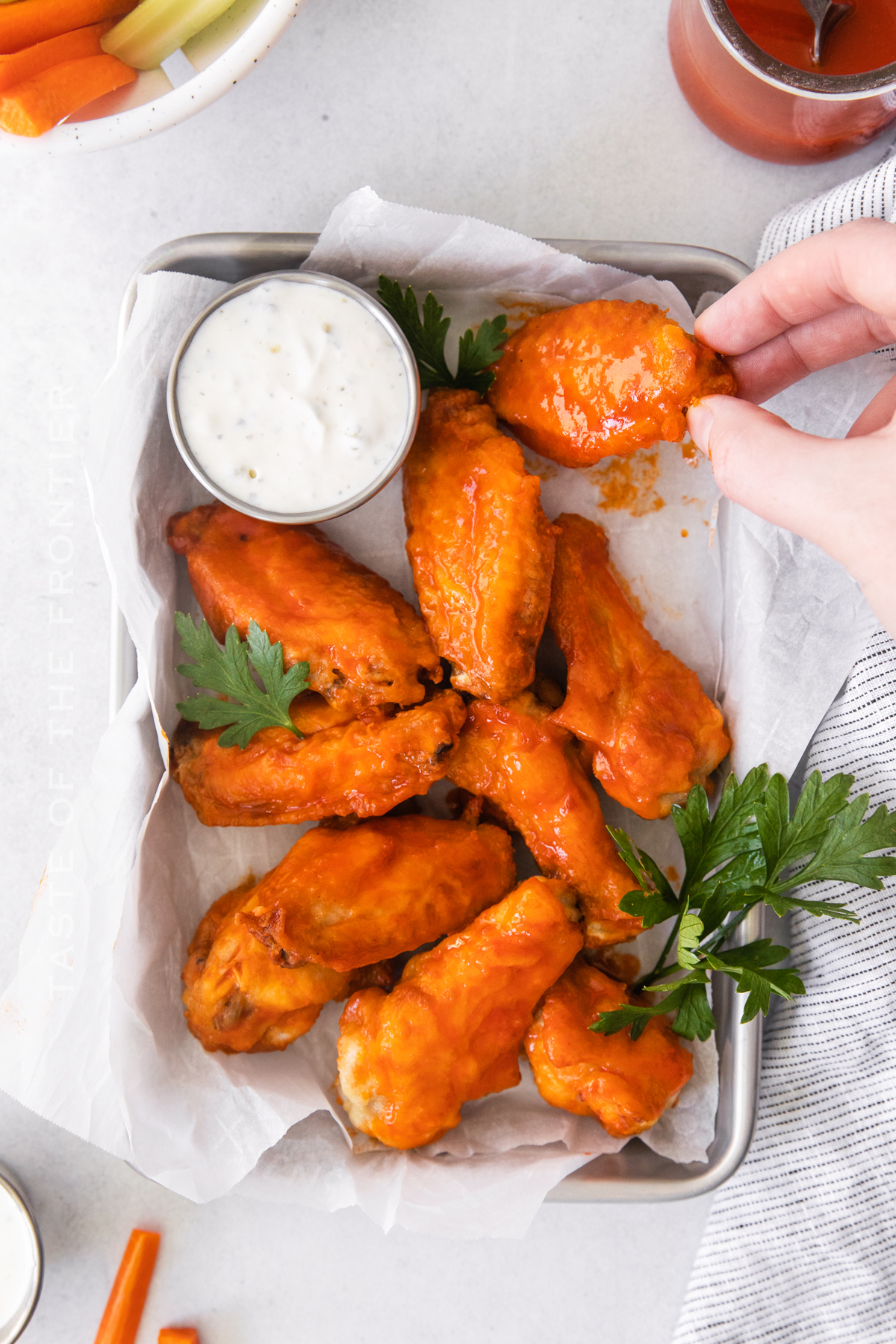 air fried wings appetizer