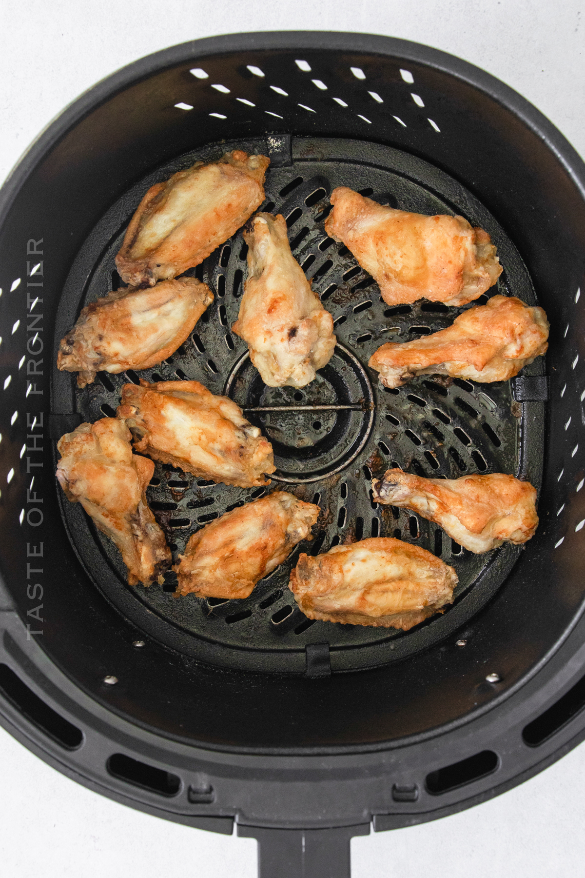 cooked wings in the air fryer