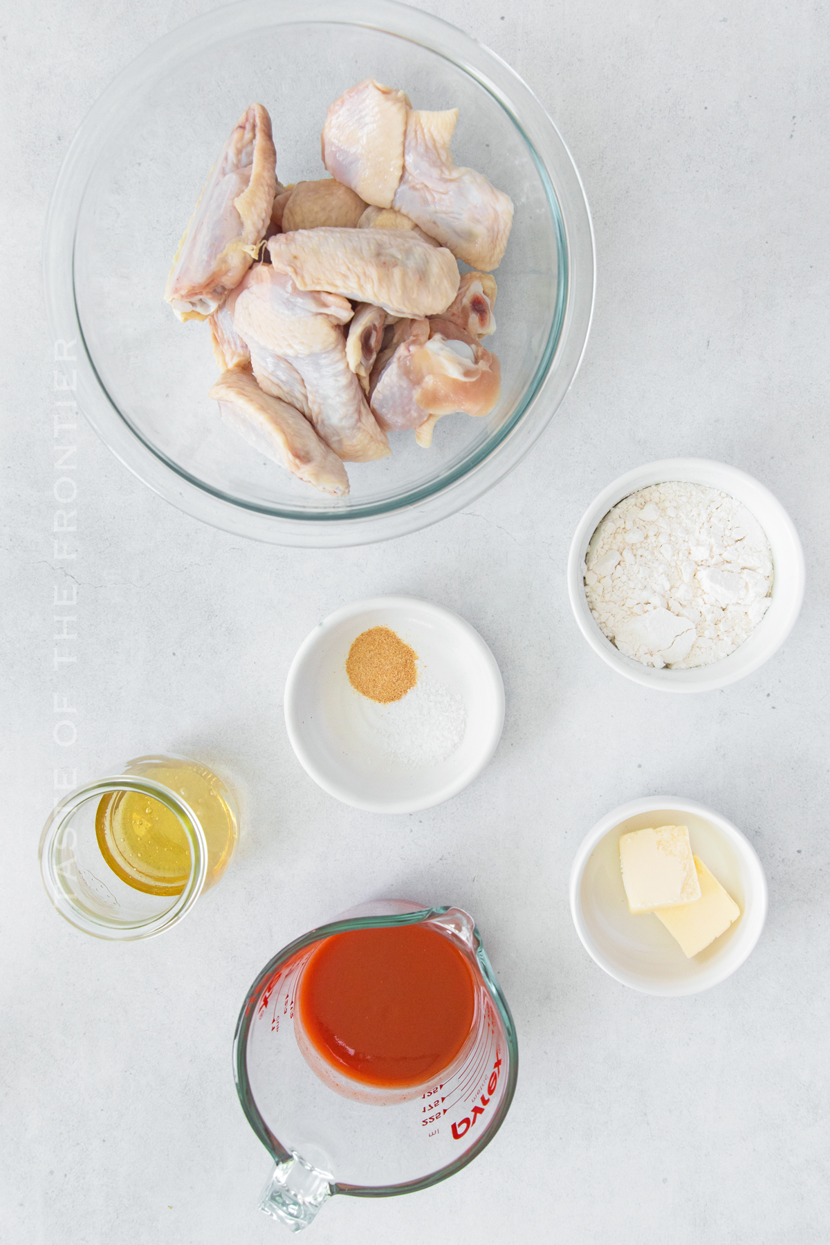 ingredients for Air Fryer Honey Buffalo Chicken Wings