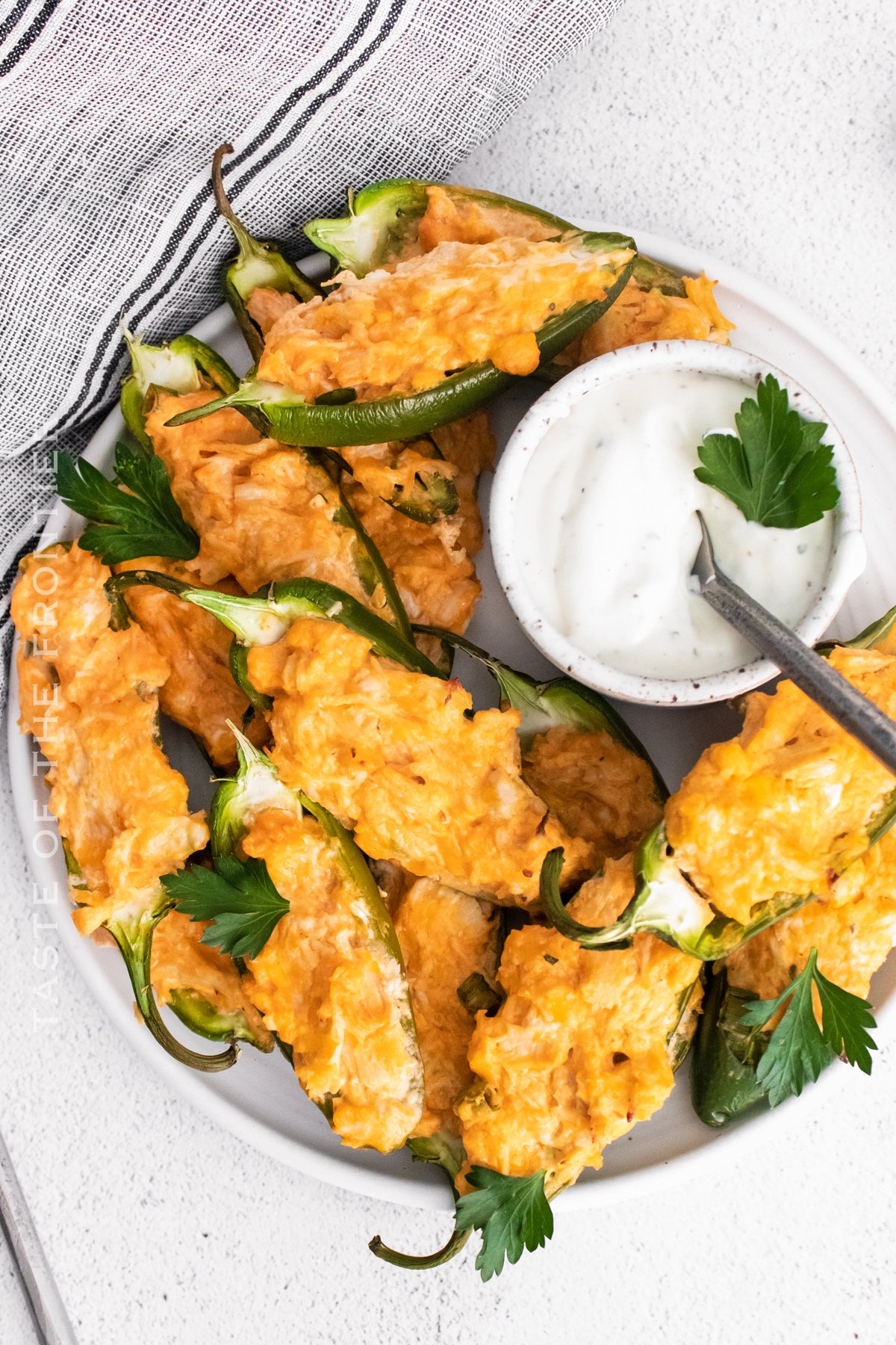 game day snack with buffalo chicken