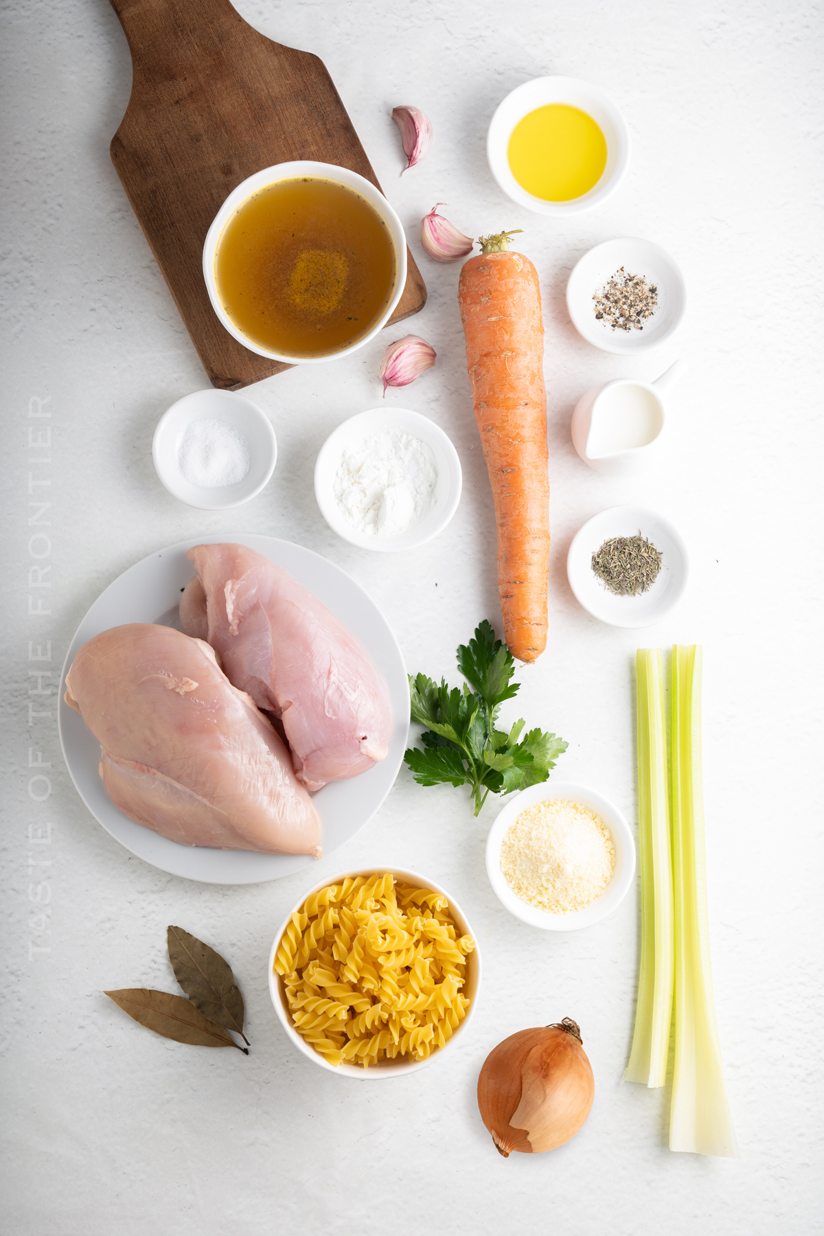 ingredients for Chicken Noodle Soup