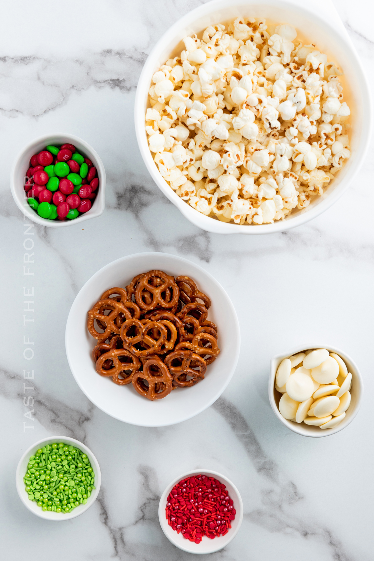 Ingredients for Christmas Popcorn