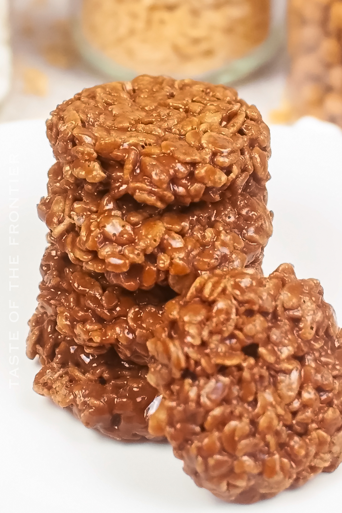 Stack of no-bake cookies