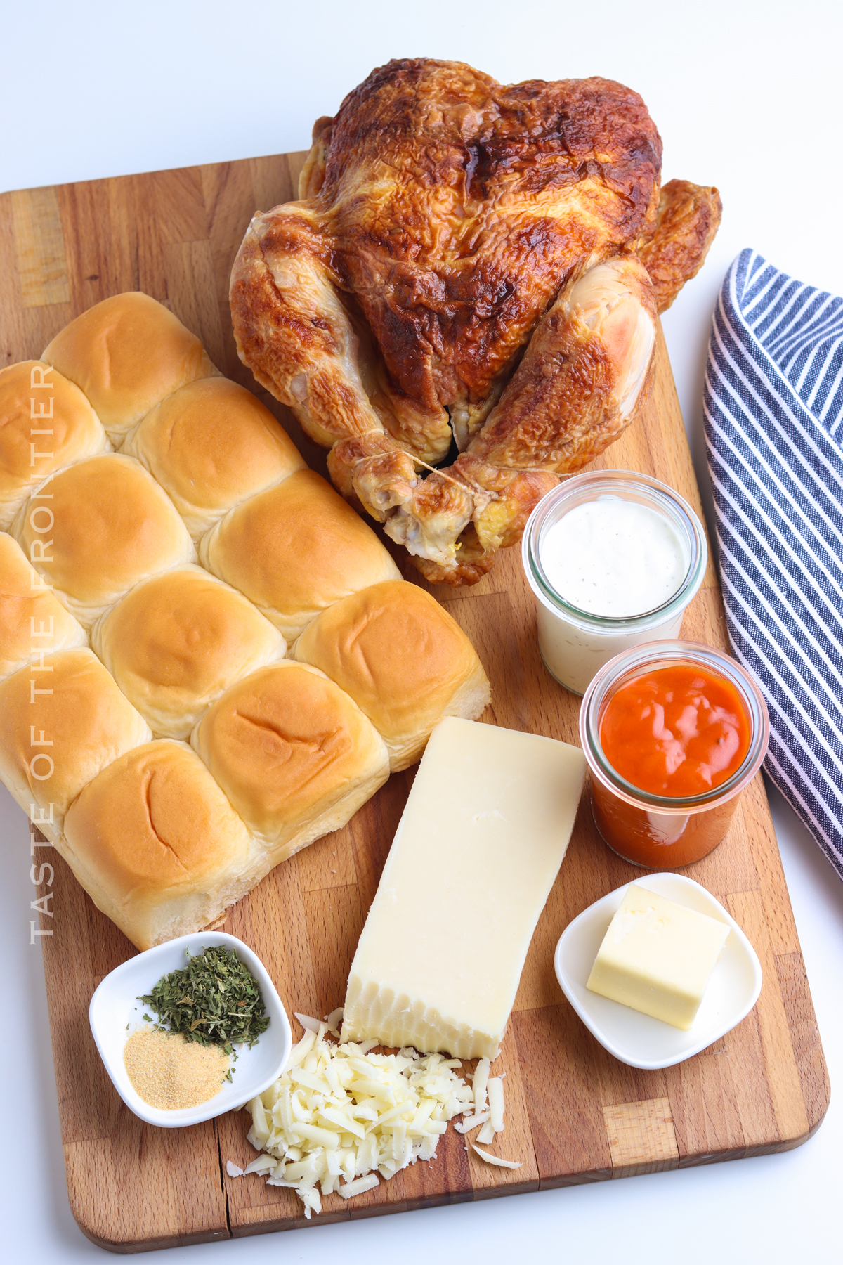 ingredients for Buffalo Chicken Sliders