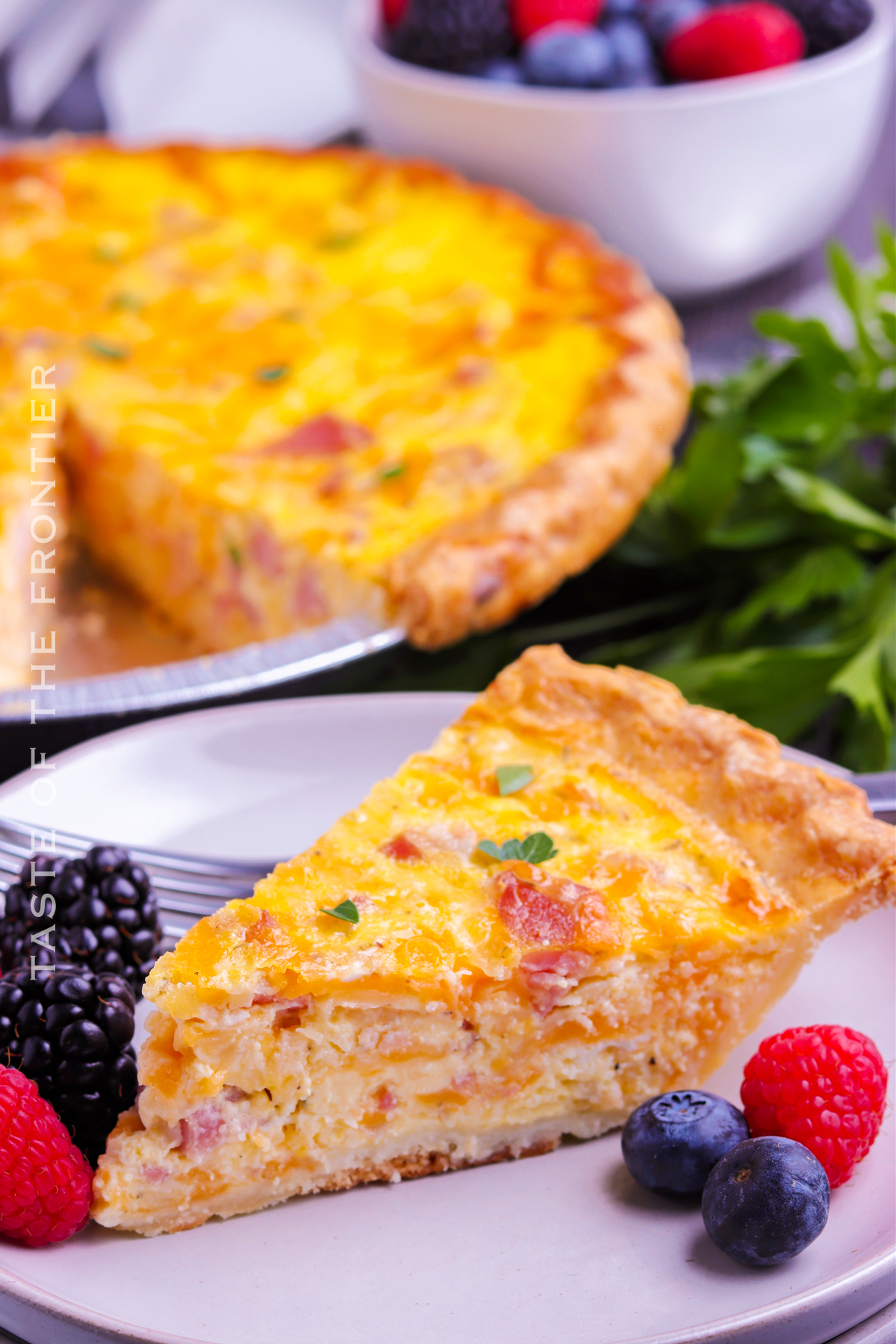 slice of quiche