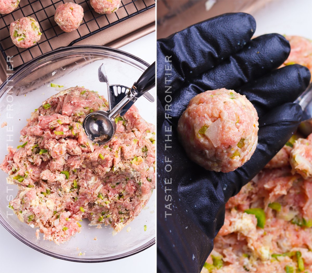 how to roll meatballs