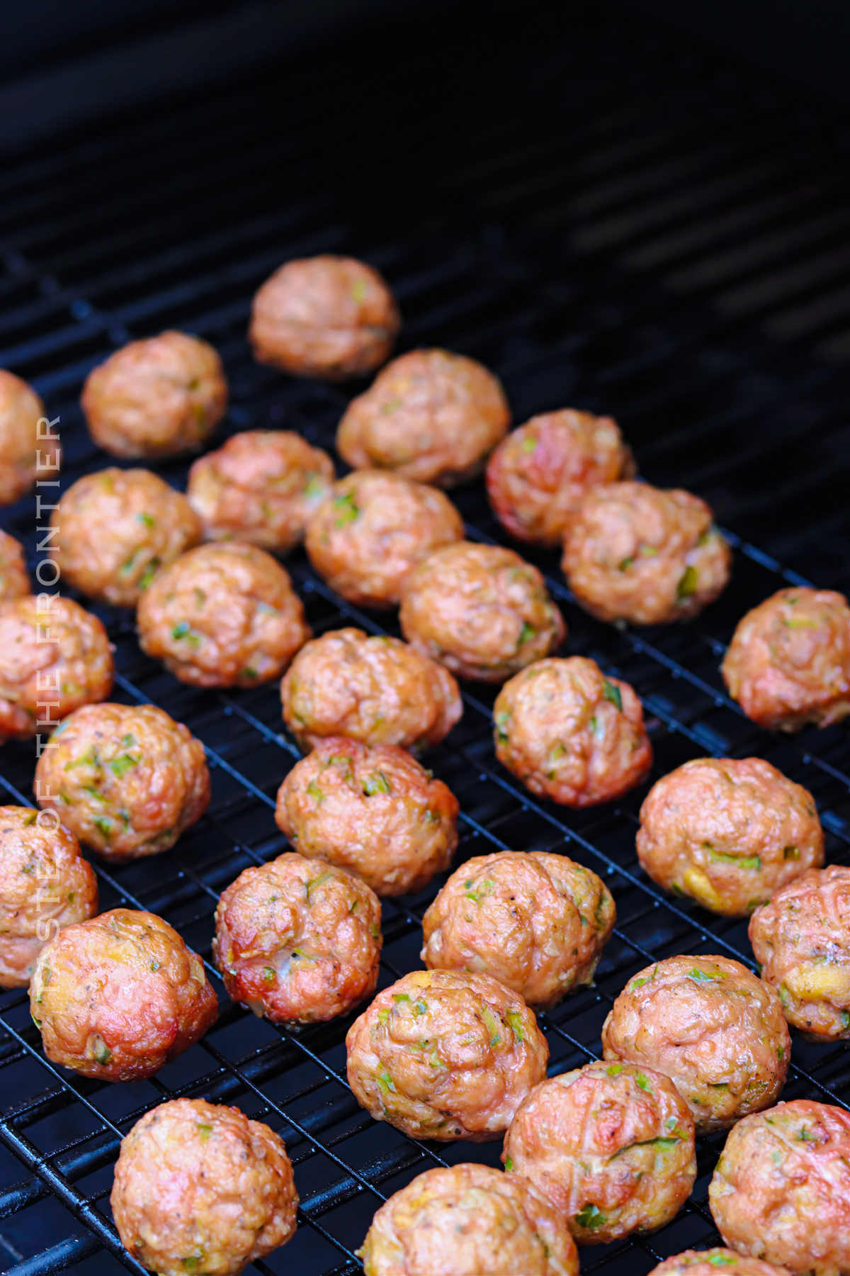 meatballs on the smoker