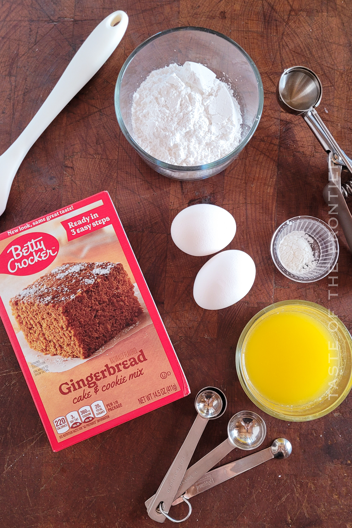 ingredients for Gingerbread Crinkle Cookies