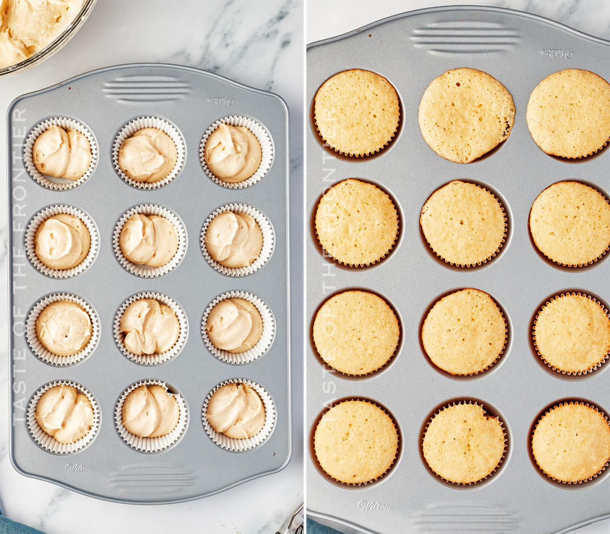 baking homemade cupcakes