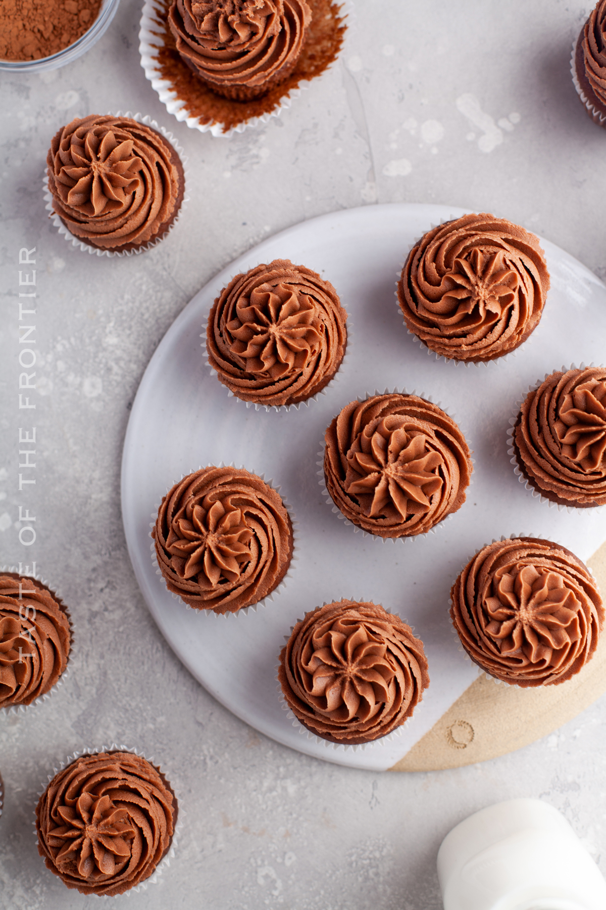 Chocolate Cupcakes with Chocolate Buttercream Frosting