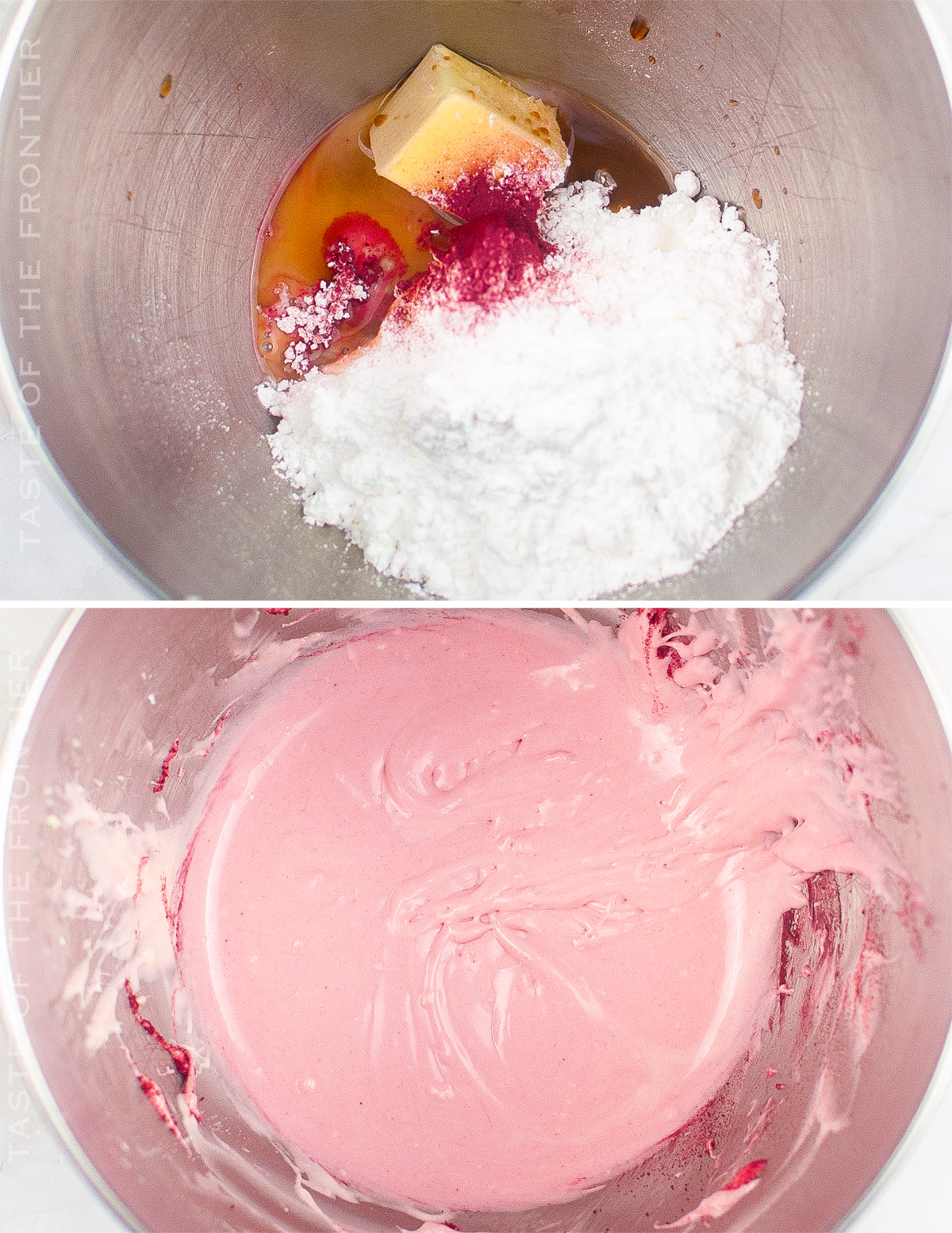 pink beet root frosting