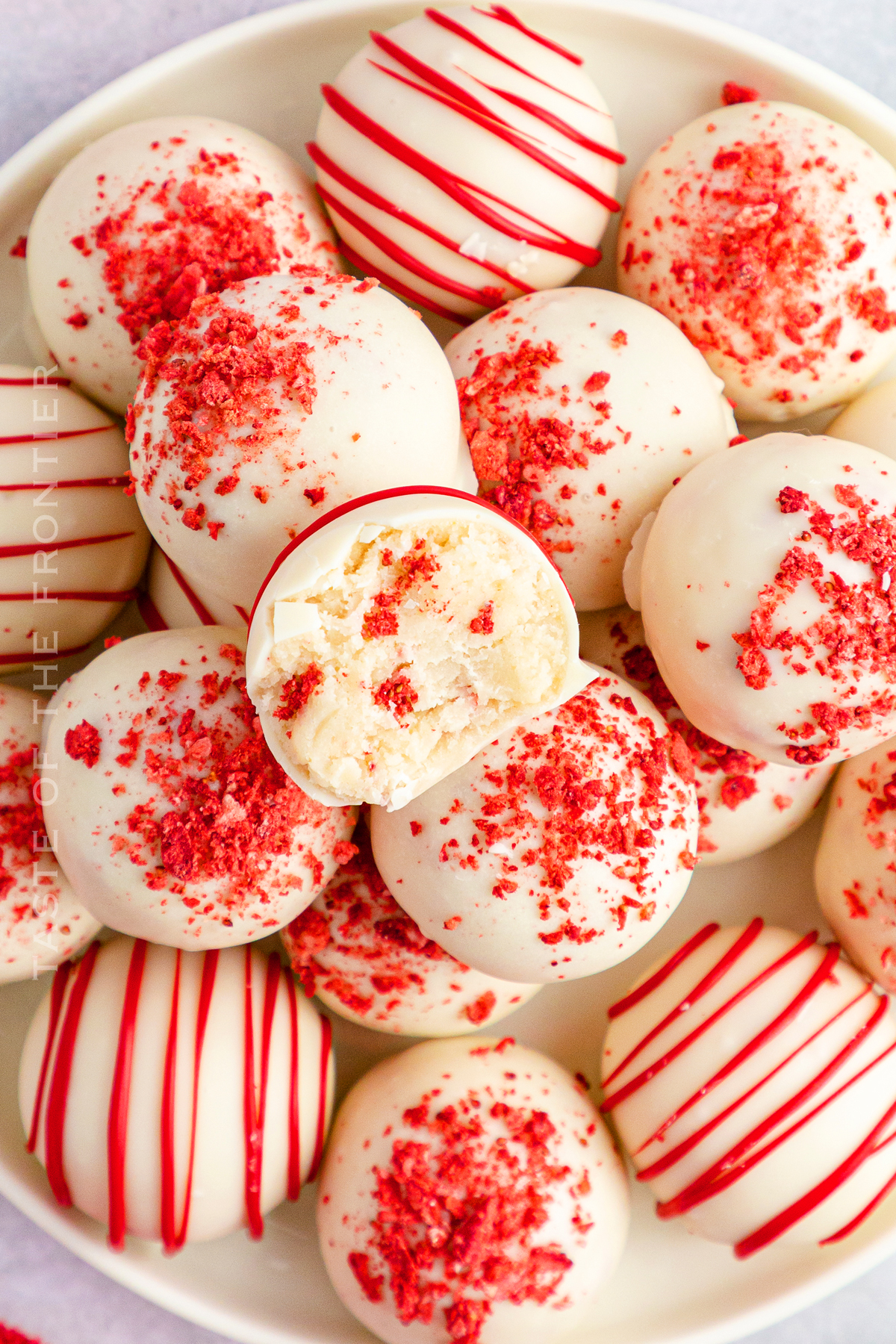 no bake Strawberry Truffles