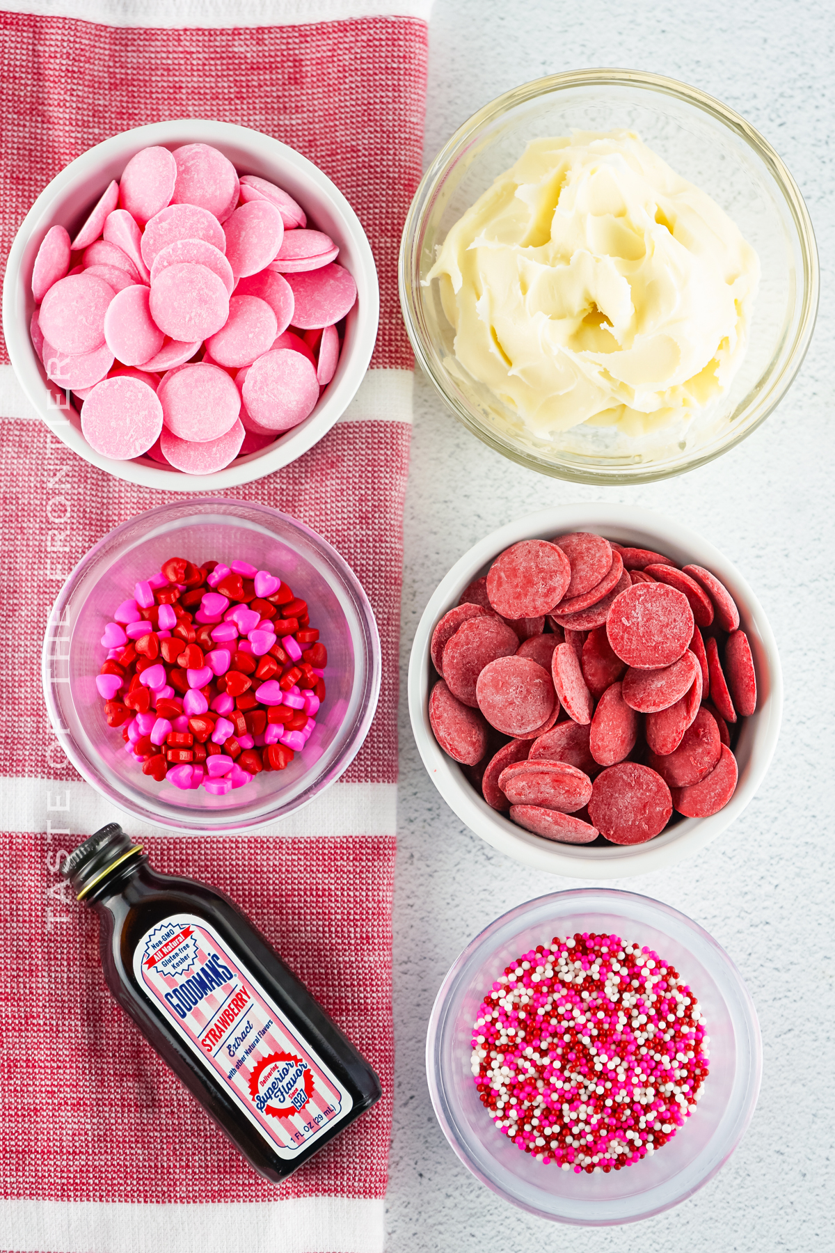 ingredients for Strawberry Fudge