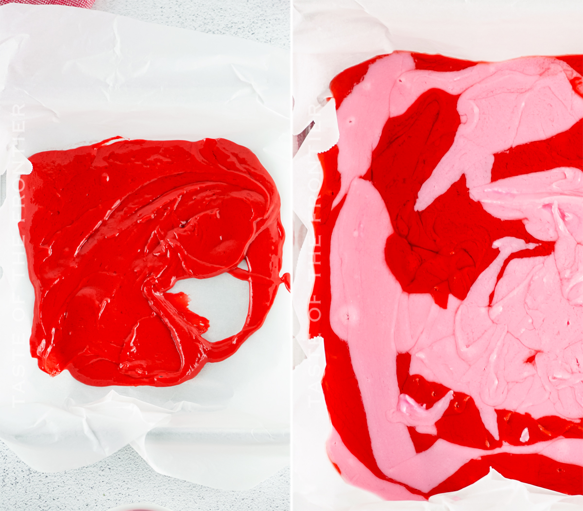 how to make swirled color fudge