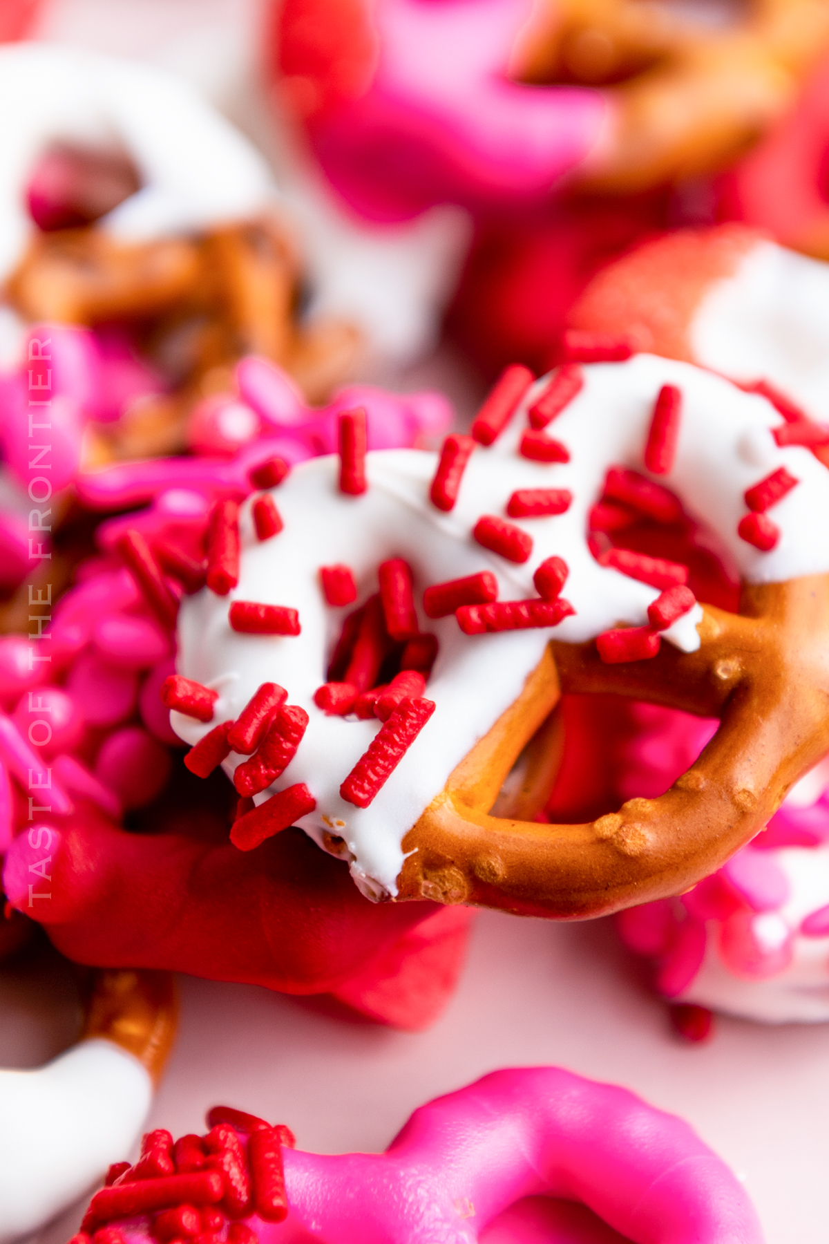 chocolate on pretzels